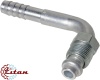 Фитинг алюминиевый 10мм 1/2” №8х90˚ O-RING 3/4”-18UNF с гайкой с наружной резьбой