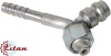 Фитинг алюминиевый 8мм 3/8” №6х45˚ O-RING 5/8”-18UNF c заправочным портом HP