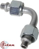 Фитинг алюминиевый двухсторонний 8мм 3/8” №6х90˚ 2хO-RING 5/8”-18UNF