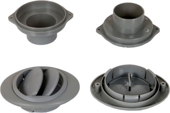 24-0762 Дефлектор серый 104х81 под гофру 47мм