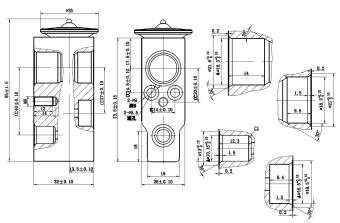 21-0894 Терморасширительный вентиль блочный ТРВ;1,5Т., универсальный №1