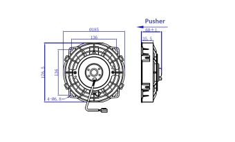 Чертеж 08-3288 Вентилятор 6 12V Pusher 80W