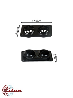 Чертеж 24-2113 Дефлектор двойной черный 179х89