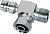 Фитинг аналог Carrier 40-60301-00 1/2” №8х90˚ O-RING 3/4"-16UNF с заправочным портом HP