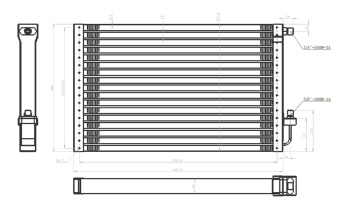 Чертеж 20-1677 Конденсатор 14х23х44мм.