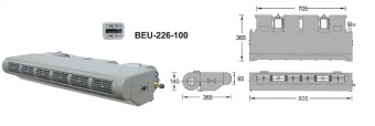 Чертеж 10-1166 Испаритель BEU 226-100 24V LHD O-Ring