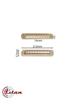 Чертеж 24-0727 Решетка декоративная бежевая 212х57