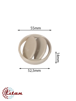 Чертеж 24-0401 Дефлектор бежевый D55x14