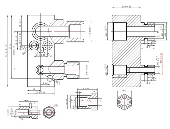 Чертеж 21-2866 Переходник второго контура №1
