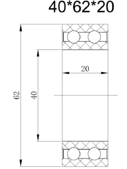 Чертеж 01-0793 Подшипник 54x38x17