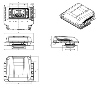 Чертеж 22-1068 Электрический моноблок TITAN 3kWt 12V