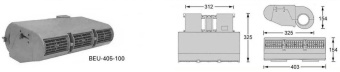 Чертеж 10-1168 Испаритель BEU 405-100 24V LHD O-Ring