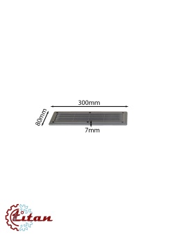 Чертеж 24-0956 Решетка декоративная серая 300х80 