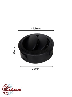 Чертеж 24-1565 Дефлектор с обоймой D82,5 черный