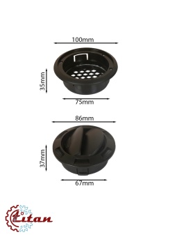 Чертеж 24-0763 Дефлектор черный D100х42