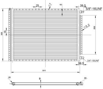 Чертёж 20-1070 Конденсатор 14х21х18мм.