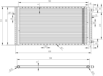 Чертеж 20-1886 Конденсатор 12х23х18мм.