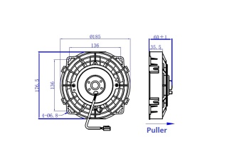 Чертеж 08-3287 Вентилятор 6 24V Puller 80W