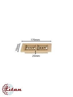 Чертеж 24-0529 Дефлектор двойной бежевый 170х70