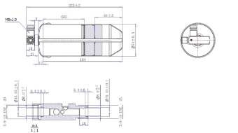 Чертеж 17-1657 Ресивер вертикальный 230ммх74мм, аналог Volvo 8FT351196641 Чертеж 17-1657 Ресивер вертикальный 230ммх74мм, аналог Volvo 8FT351196641