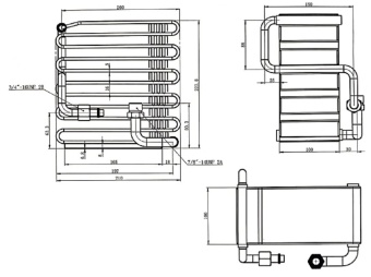 Чертеж 10-2648 Испаритель встраиваемый 10E