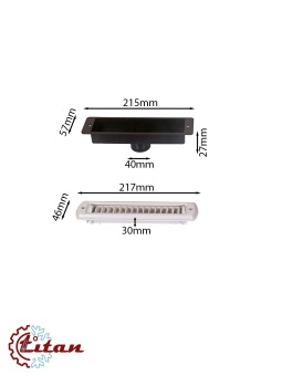 Чертеж 24-0812 Дефлектор белый 217х46 под гофру 40мм