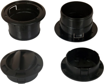 24-0760 Дефлектор черный D100 под гофру 72мм