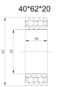 Чертеж 01-0791 Подшипник шкива TM31 68x40x30