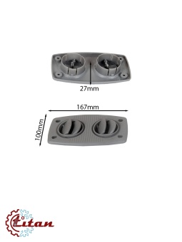 Чертеж 24-2122 Дефлектор двойной серый 167х100