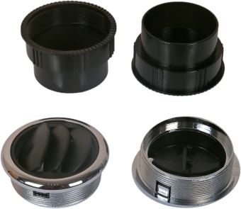 24-0816 Дефлектор черно-хромированный D86 под гофру 69мм