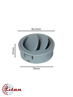 Чертеж 24-1566 Дефлектор с обоймой D82,5 серый 430С