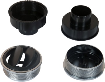 24-0768 Дефлектор черно-хромированный D83 под гофру 47мм